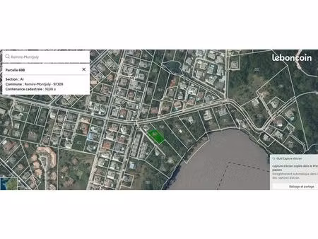 vends terrain 1000 m constructible montravel