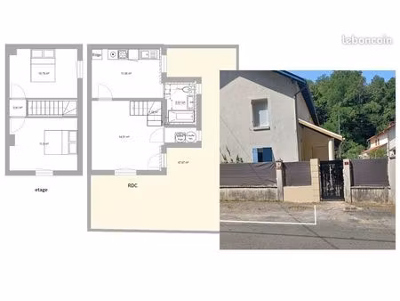 a 2km de mussidan t3 de 54m² avec coin terrasse