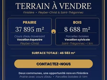 terrain 46583 m² pleyber christ