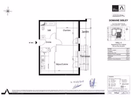 appartement deux pièces résidence récente