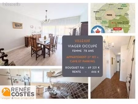 appartement en viager 3 pièces 57 m²