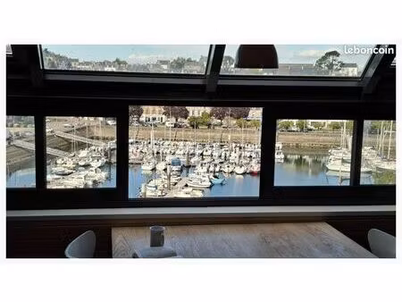 f2 duplex - vue panoramique sur le port de plaisance - dernier étage - parking - tréboul