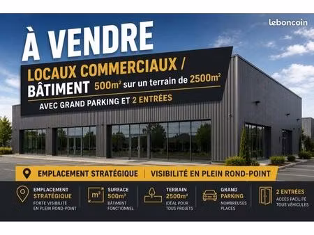 à vendre bâtiment commercial / locaux commerciaux / emplacement n* 1 en plein rond point /