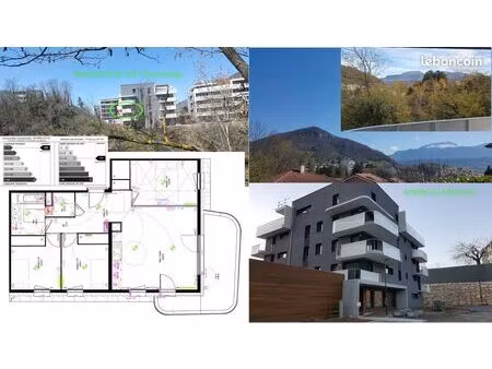 voiron t4 76m2 neuf avec balcon  garage et cuisine haute gamme