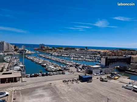 studio vue mer et canal à carnon