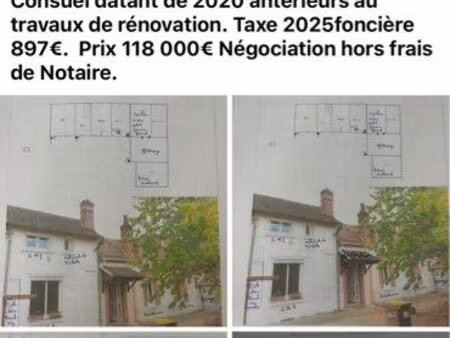 maison 60m2 + grenier aménageable 30 m2