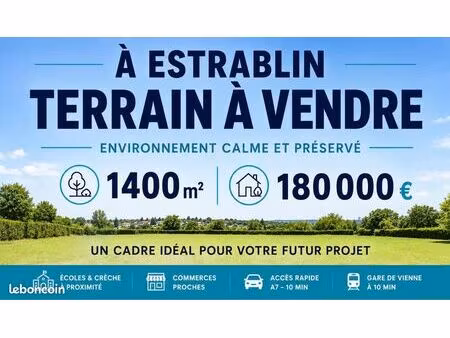 terrain 1 400 m² estrablin