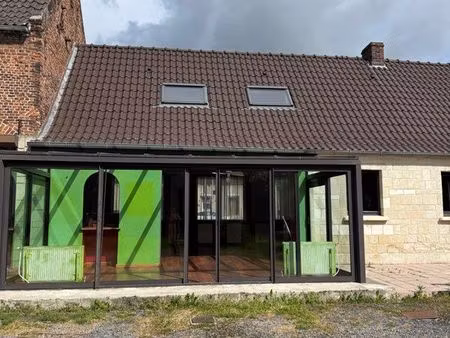 flines-lez-raches – maison 105 m² à agencer avec véranda et jardin – 145 000