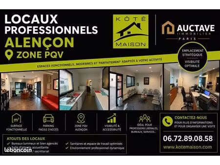 bureaux 75 m² alencon