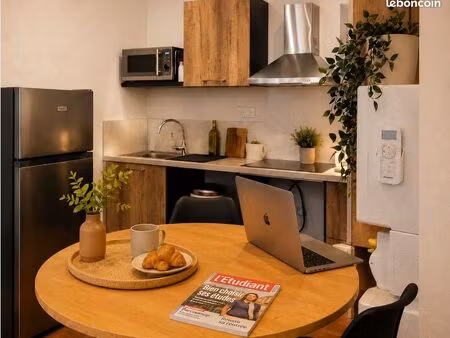 studio meublé 21 m² – rénové – climatisé - jardin – 420 cc