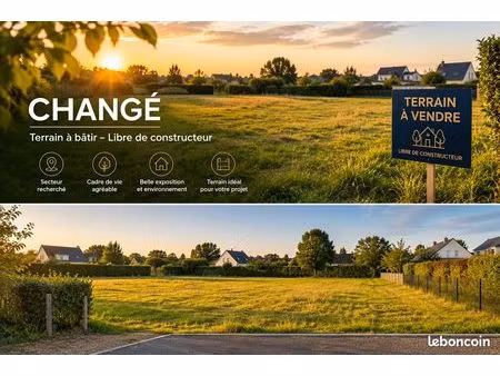 terrain à bâtir de 1 100 m² – libre de constructeur – changé (route de l'épau) – 103 000