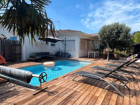 villa familiale de plain-pied avec piscine- andernos-les-bains- 150 m2