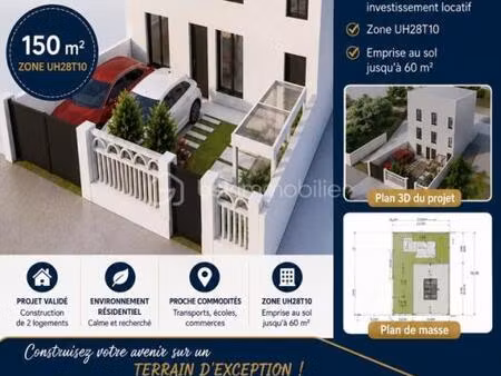 terrain à vendre – romainville (93230) – fort potentiel de construction