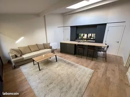 loft t3 meublée en fond de jardin d’un immeuble pierre