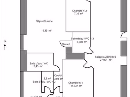 nice borriglione / rue michelet – actif de 92 m² – spécial investisseur & marchand de bien