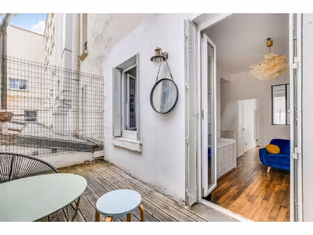 paris 19 : appartement 2 pièces avec terrasse
