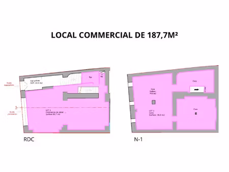 vente commerce 187 m² marseille 1 (13001)