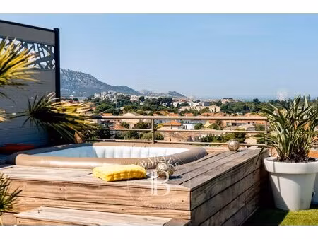 vente - marseille st anne 13008 - vue mer - duplex d'exception 100m² - 180 m² de jardin te