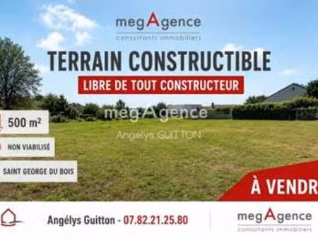 vente terrain à saint-georges-du-bois (72700) : à vendre / 470m² saint-georges-du-bois