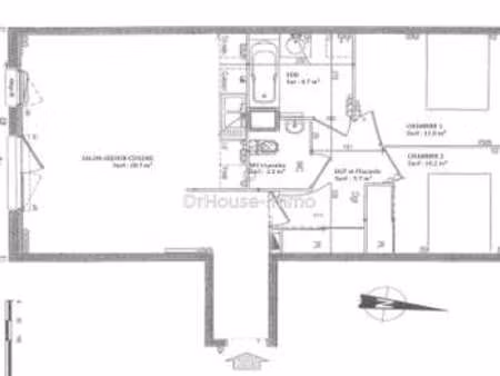 vente appartement 3 pièces à saint-herblain bourg-solvardière-pelousière (44800) : à vendr