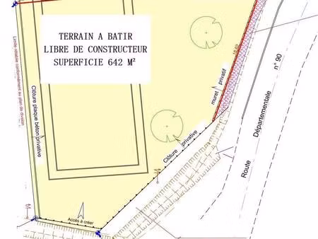 terrain constructible à vendre