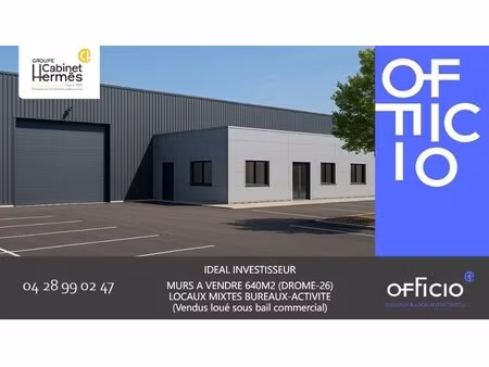 vente local d’activités bourg les valence 26500 635m²