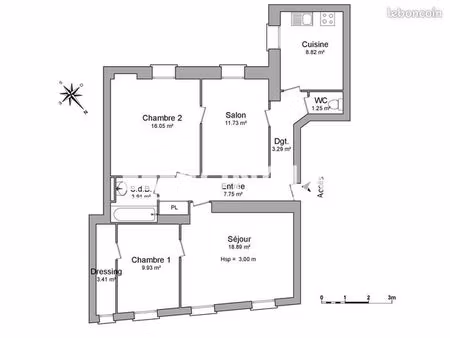 appartement 4 pièces 85 m²