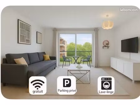 ? bail mobilité – appartement t3 meublé de 68 m² avec balcon et parking privé – chelles