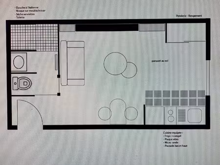 location appartement 1 pièce 19 m² à lyon 7 (69007)