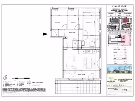 vente appartement 4 pièces 79 m² sales (74150)