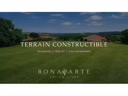 vente terrain à batir 1502 m² à souternon (42260)  49 500 €