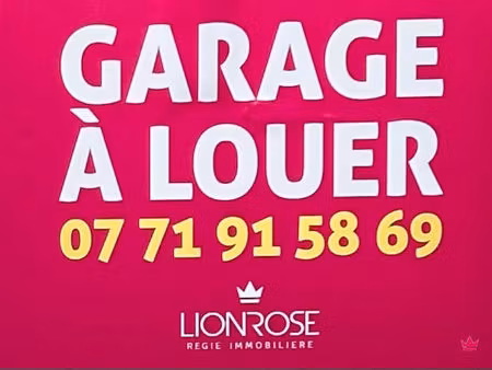 garage à louer en sous-sol chassieu