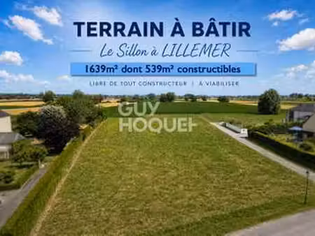 vente terrain à lillemer (35111) : à vendre / 1639m² lillemer