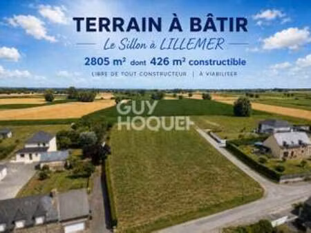 vente terrain à lillemer (35111) : à vendre / 2805m² lillemer