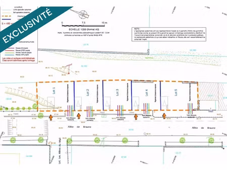 vente terrain à batir 610 m² à la calmette (30190)  158 000 €