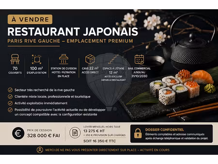 vente locaux professionnels 3 pièces 100 m² à paris 6ème (75006)  328 000 €