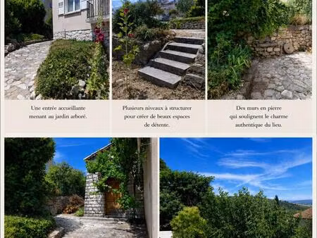 belle maison sur les hauteurs de volx  jardin +vue