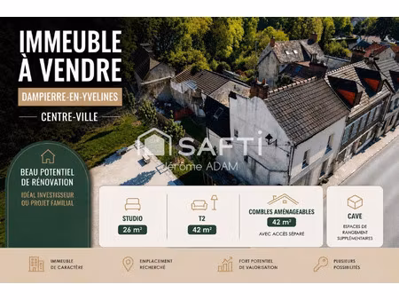 vente immeuble 68 m² dampierre-en-yvelines (78720)