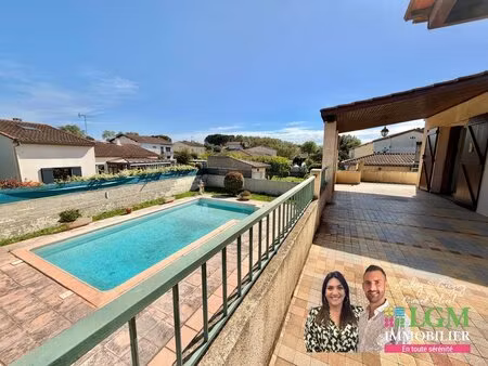 centre saint-jean-de-védas – maison 175 m² + t2 indépendant + piscine + immense garage