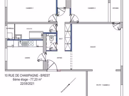 appartement 4 pièces 77 m² à louer à bellevue - champagne