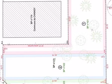 terrain constructible dans le bourg de chaingy