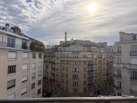 studio - cœur de passy - vue tour eiffel