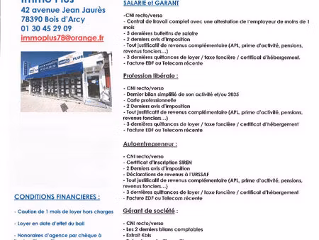 appartement bois d arcy 3 pièces 65.57 m2