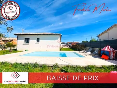 uzès  en exclusivité belle villa récente de 140 m² de plain pied avec piscine.