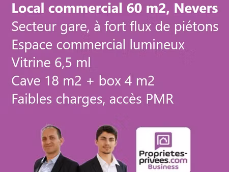 58000 nevers - local commercial 60 m² - quartier gare