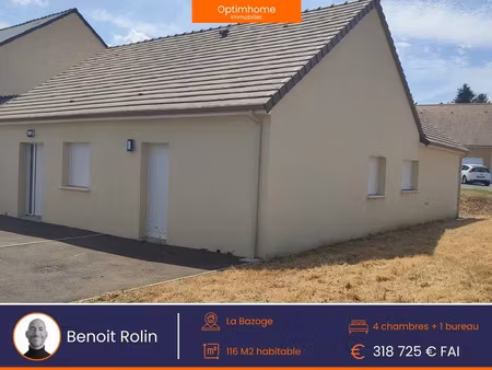 vente maison 6 pièces 116 m² à la bazoge (72650)  314 500 €