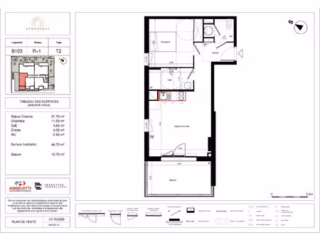 vente appartement 2 pièces 45 m² vias (34450)