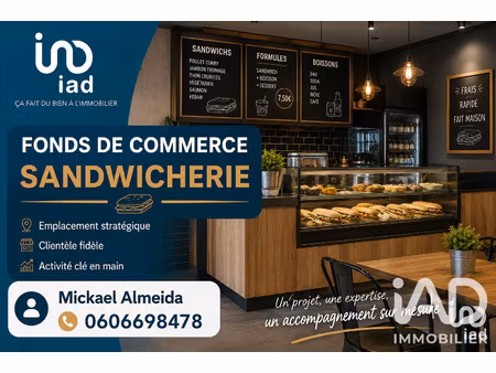 vente sandwicherie 65 m²