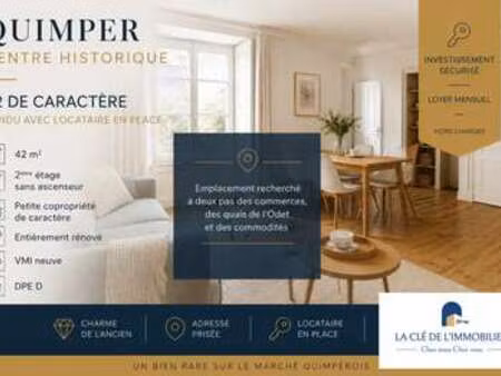 vente appartement 2 pièces à quimper (29000) : à vendre 2 pièces / 42m² quimper