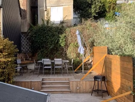 a vendre maison meublée avec cour à fécamp
